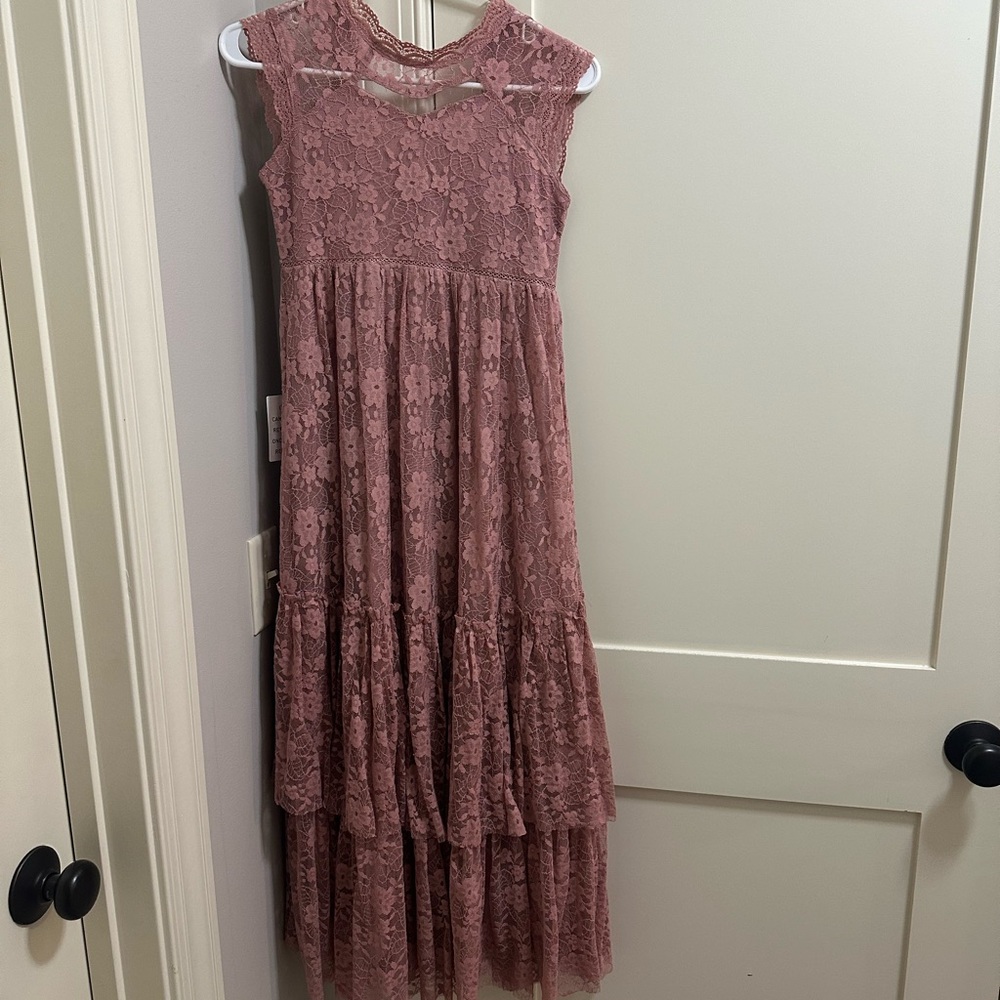 Joyfolie Emma Maxi Bridal Rose Lace Dress